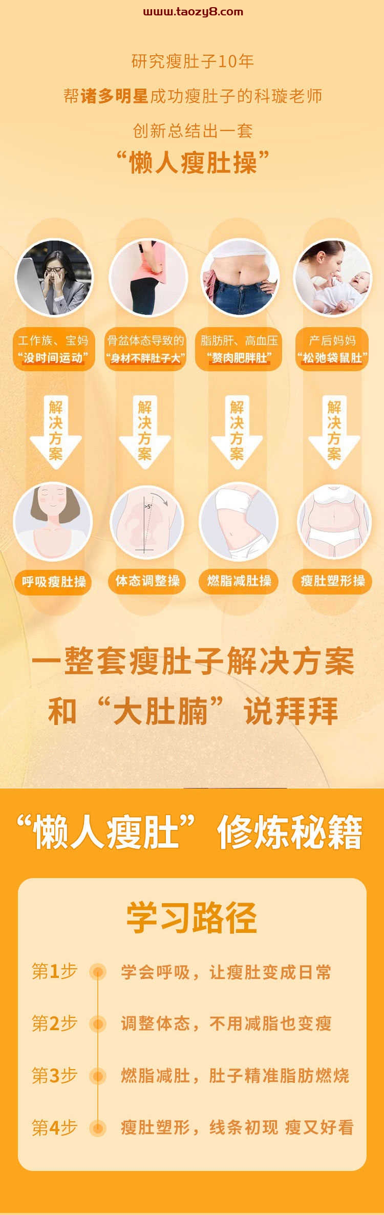 懒人瘦肚操和大肚腩说拜拜